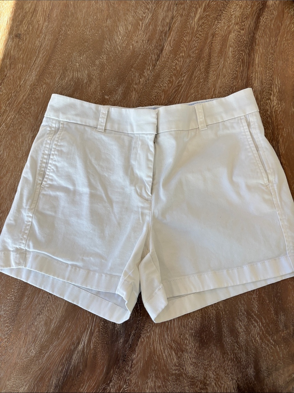 J. Crew White Cotton Chino Bermuda Shorts-6